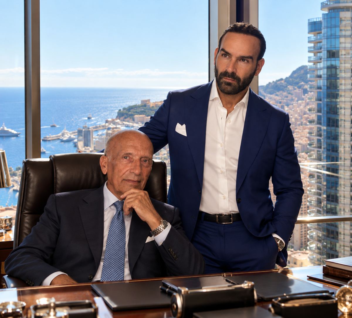 Gennaro Letticino and Anteo Letticino in the LFS office in Monaco